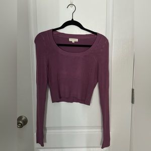 Purple PAC Sun Cropped Long Sleeve (small)